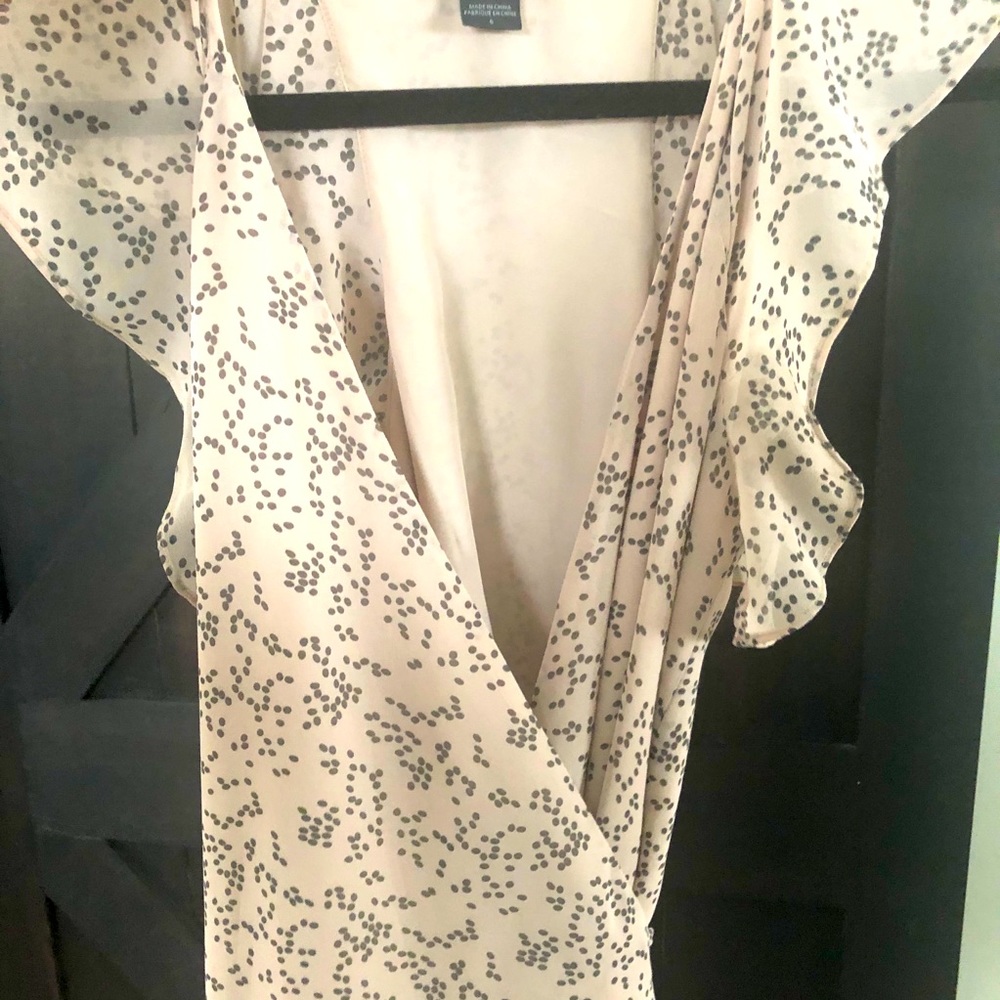 Floral Maxi Wrap dress with short flowy sleeves